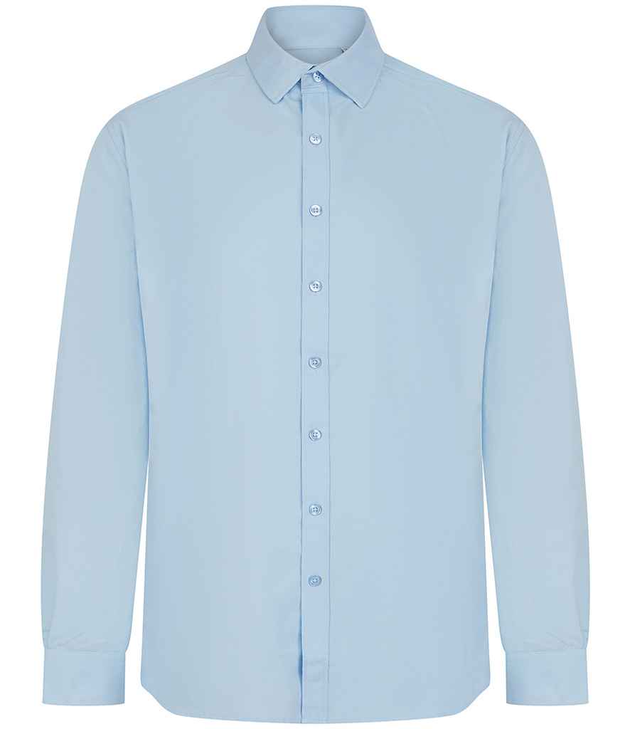 Henbury - Long Sleeved Cotton Feel Coolplus® Shirt - H582 WHI XS