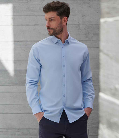 Henbury - Long Sleeved Cotton Feel Coolplus® Shirt - H582 LBL XS
