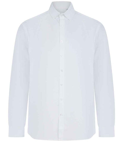 Henbury - Long Sleeved Cotton Feel Coolplus® Shirt - H582 WHI XS