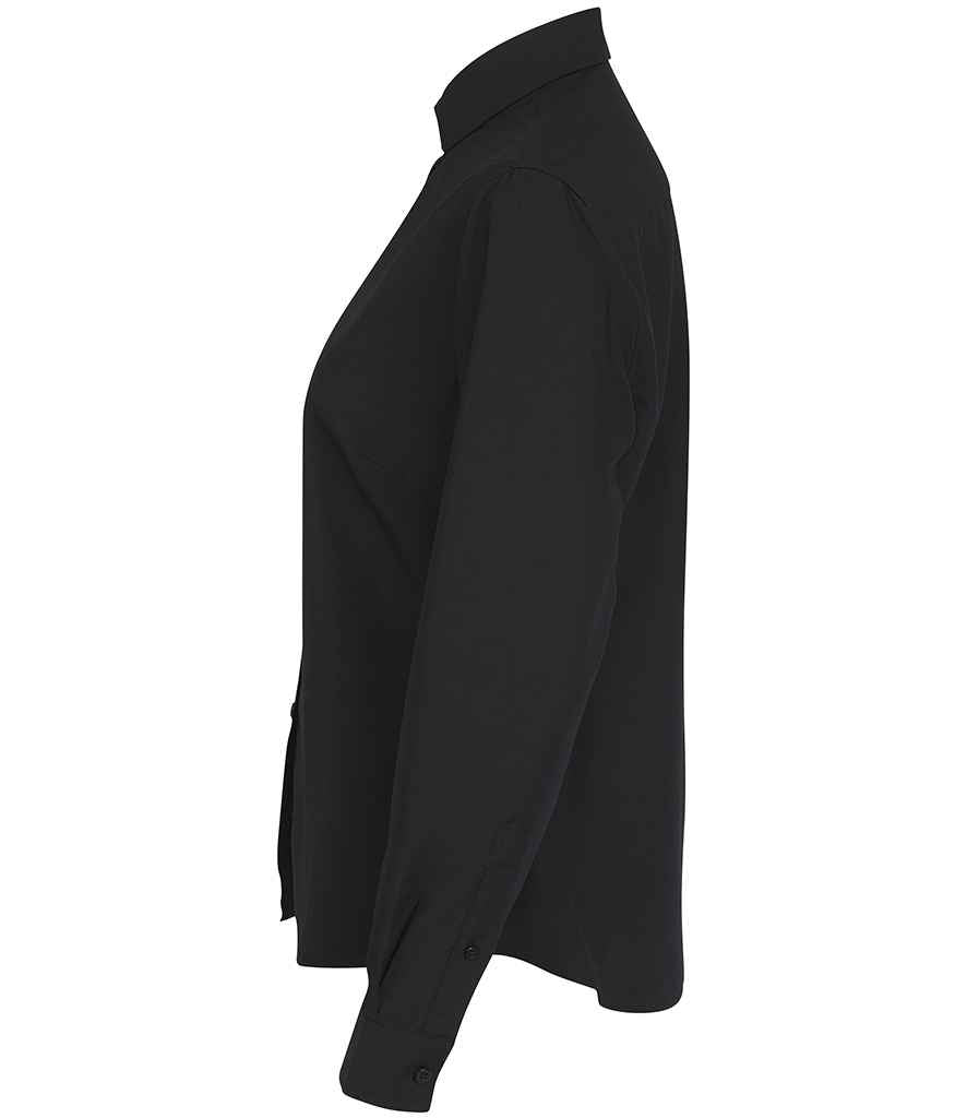 Henbury - Ladies Long Sleeved Cotton Feel Coolplus® Shirt