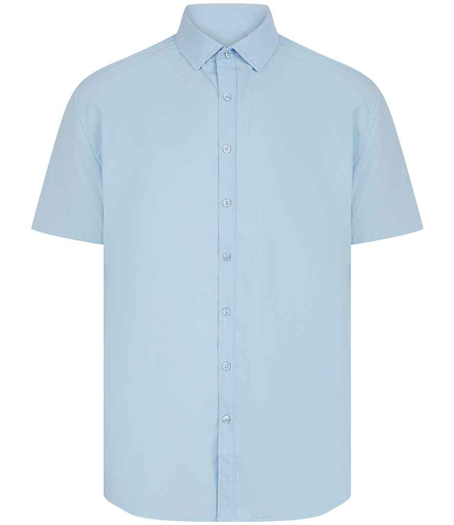 Henbury - Short Sleeved Cotton Feel Coolplus® Shirt - H588 WHI XS