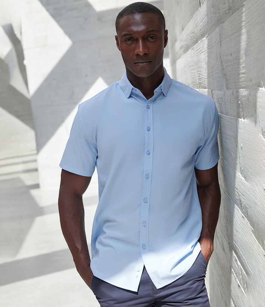 Henbury - Short Sleeved Cotton Feel Coolplus® Shirt - H588 LBL XS