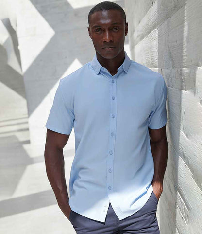 Henbury - Short Sleeved Cotton Feel Coolplus® Shirt - H588 LBL XS