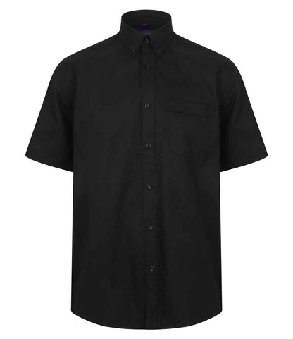 Henbury - Short Sleeve Wicking Shirt - H595 BLK S