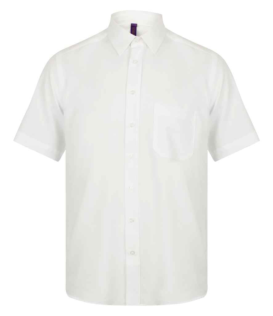 Henbury - Short Sleeve Wicking Shirt - H595 WHI S
