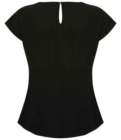 Henbury - Ladies Pleat Front Short Sleeve Blouse - Pierre Francis