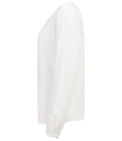 Henbury - Ladies Pleat Front Long Sleeve Blouse - Pierre Francis