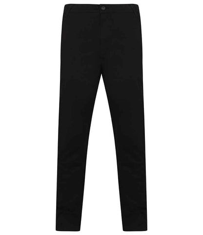 Henbury - Stretch Flex Waistband Chino Trousers - H650 BLK 30/R