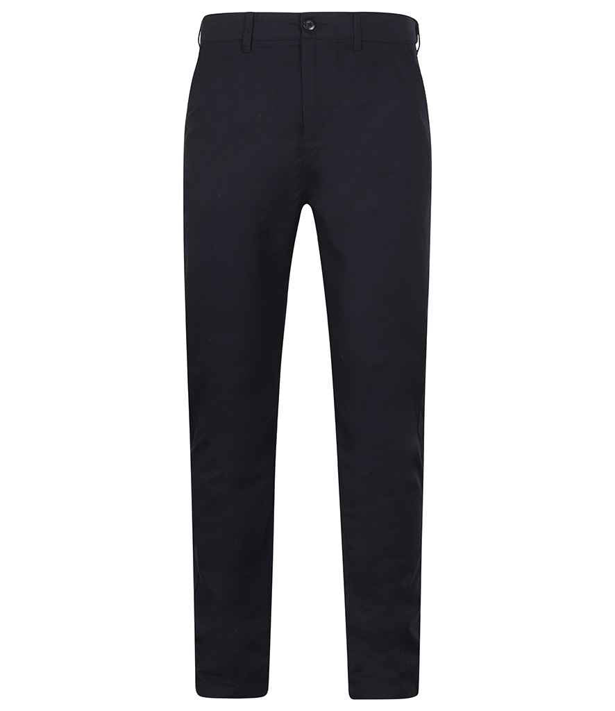 Henbury - Stretch Flex Waistband Chino Trousers - H650 BLK 30/R