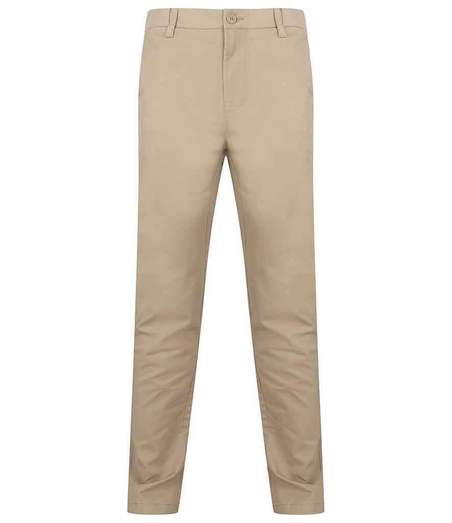 Henbury - Stretch Flex Waistband Chino Trousers - Pierre Francis