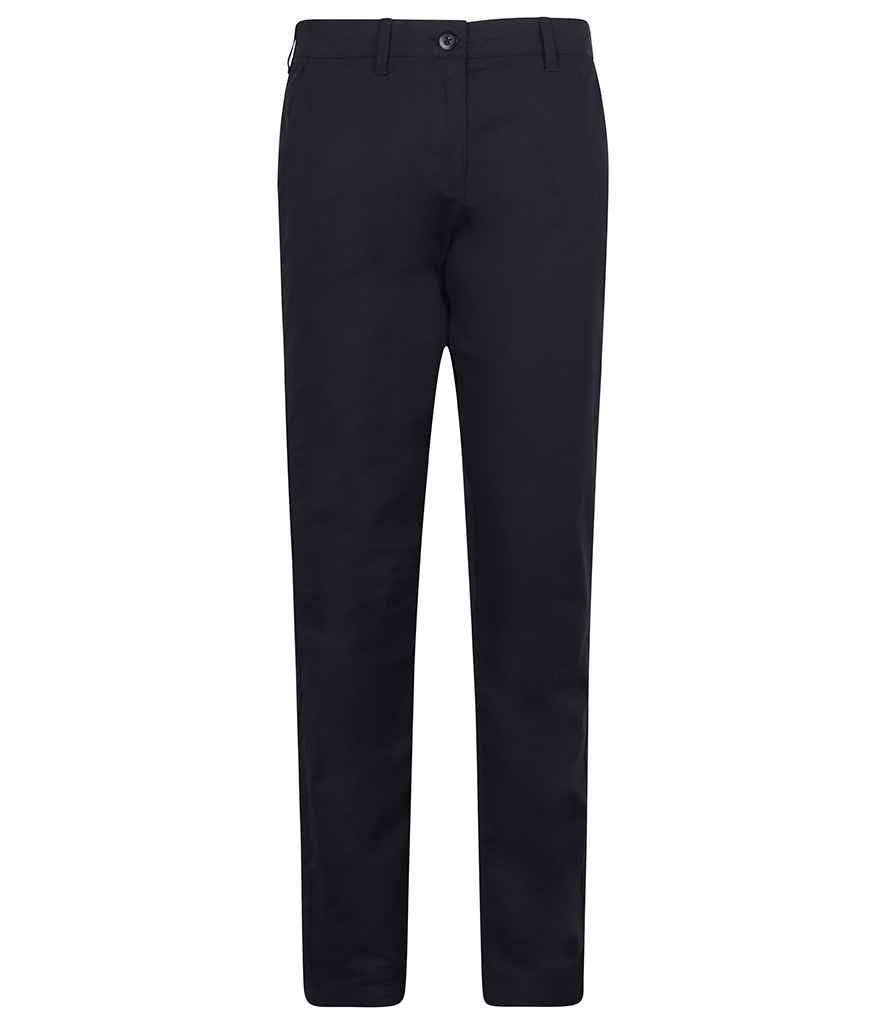 Henbury - Ladies Stretch Chino Trousers - H651 BLK 8/R