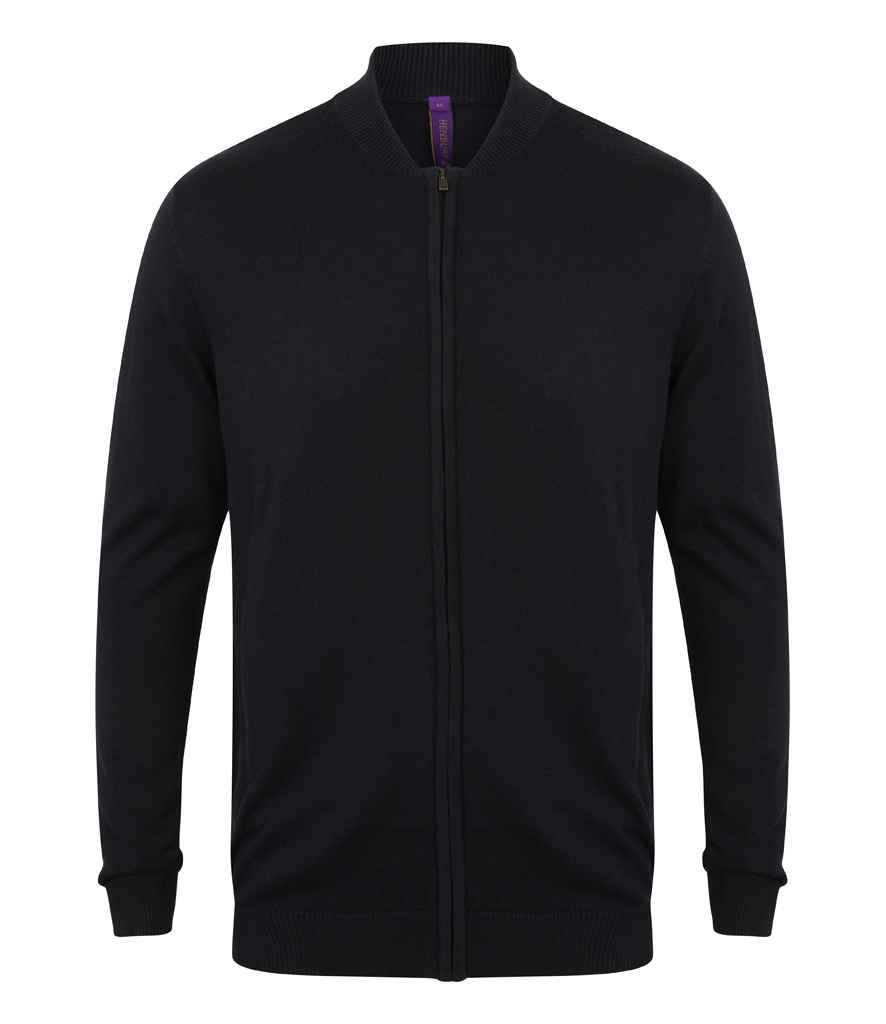 Henbury - Unisex Zip Through Cardigan - H718 NAV XXS