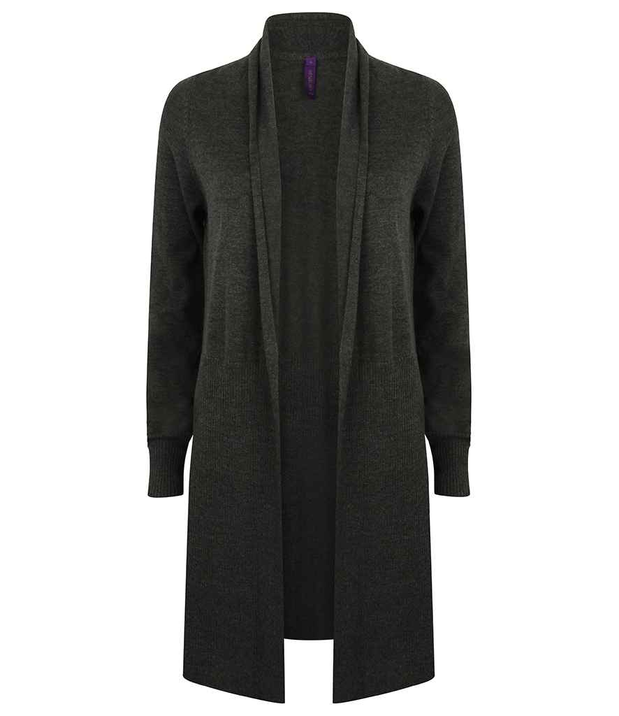 Henbury - Ladies Longline Open Cardigan - H719 GYM XS