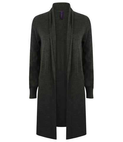 Henbury - Ladies Longline Open Cardigan - H719 GYM XS