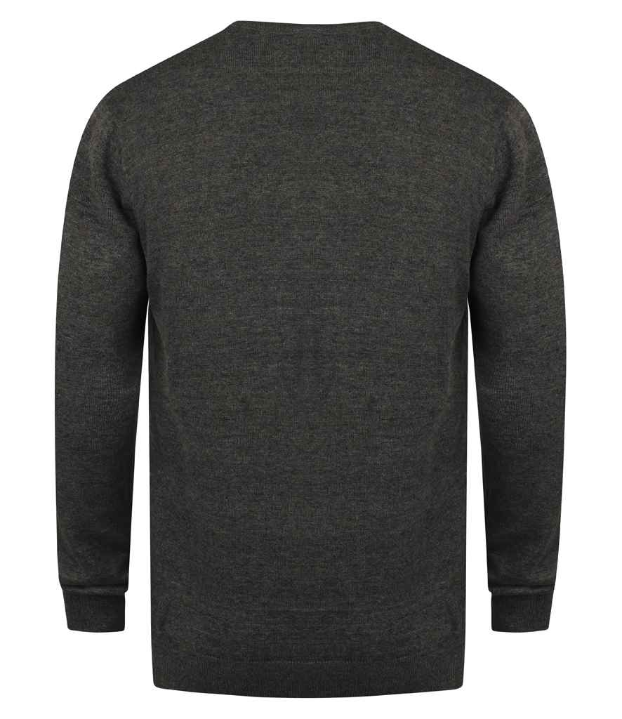 Henbury - Lightweight Cotton Acrylic V Neck Sweater