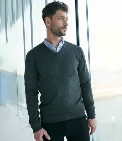 Henbury - Lightweight Cotton Acrylic V Neck Sweater - Pierre Francis
