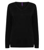 Henbury Ladies Lightweight Cotton Acrylic V Neck Sweater - Pierre Francis