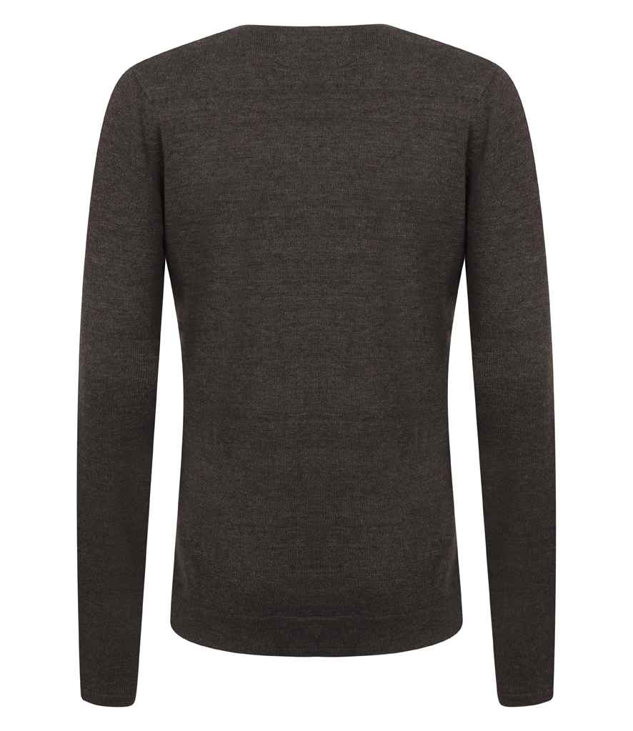 Henbury Ladies Lightweight Cotton Acrylic V Neck Sweater - Pierre Francis