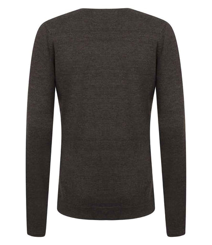 Henbury Ladies Lightweight Cotton Acrylic V Neck Sweater - Pierre Francis