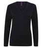 Henbury Ladies Lightweight Cotton Acrylic V Neck Sweater - Pierre Francis