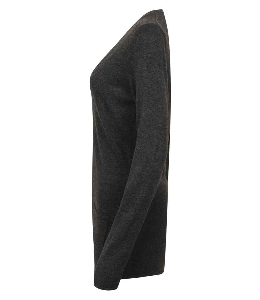 Henbury - Ladies Cotton Acrylic V Neck Cardigan - Pierre Francis