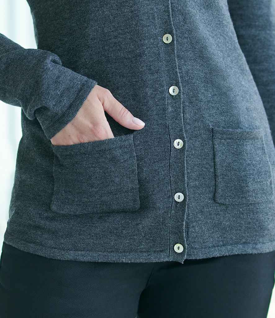 Henbury - Ladies Cotton Acrylic V Neck Cardigan - Pierre Francis