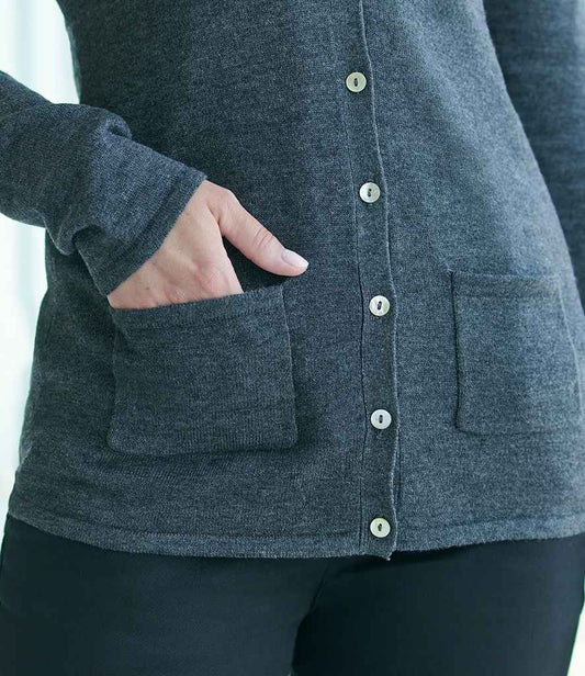 Henbury - Ladies Cotton Acrylic V Neck Cardigan - Pierre Francis