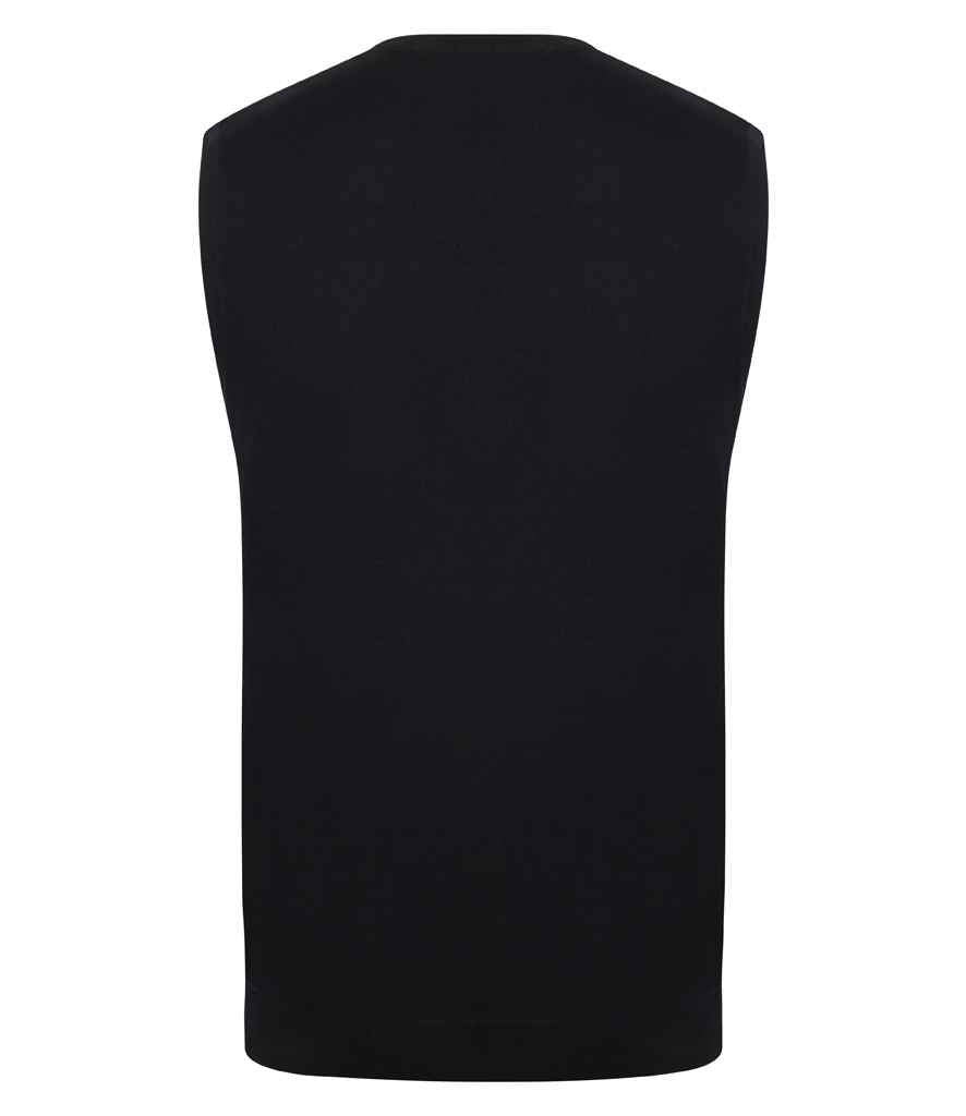 Henbury - Lightweight Sleeveless Cotton Acrylic V Neck Sweater