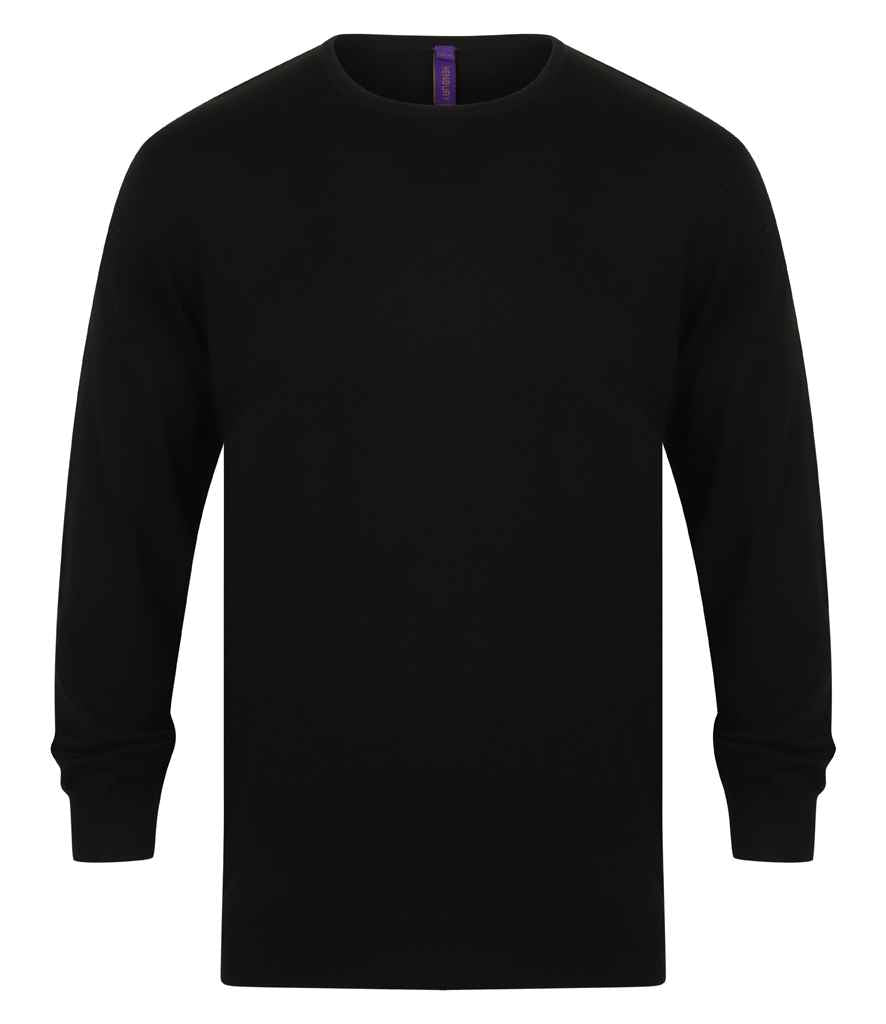 Henbury - Lightweight Cotton Acrylic Crew Neck Sweater