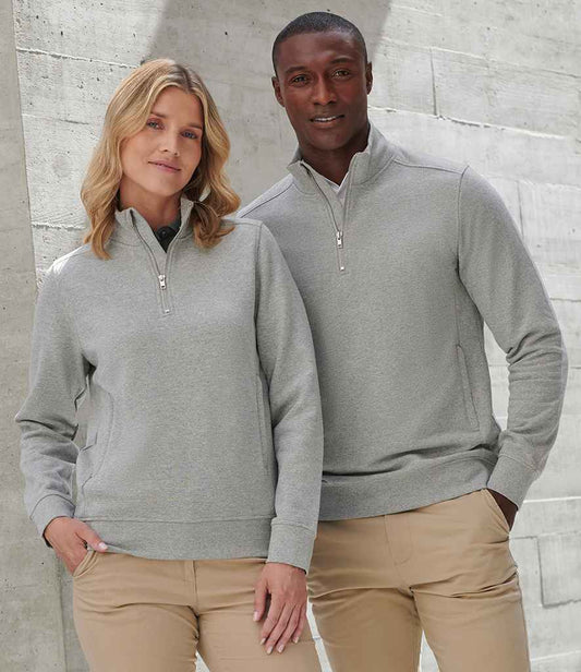 Henbury - Unisex Sustainable 1/4 Zip Sweatshirt - Pierre Francis