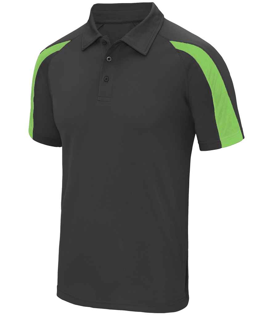 AWDis - Cool Contrast Polo Shirt - JC043 CH/LM S