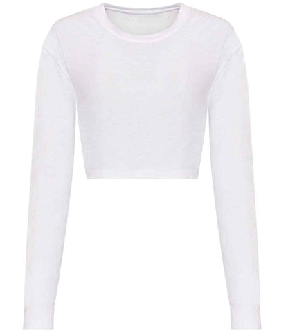 AWDis - Ladies Long Sleeve Cropped T-Shirt - JT016 SWH XS