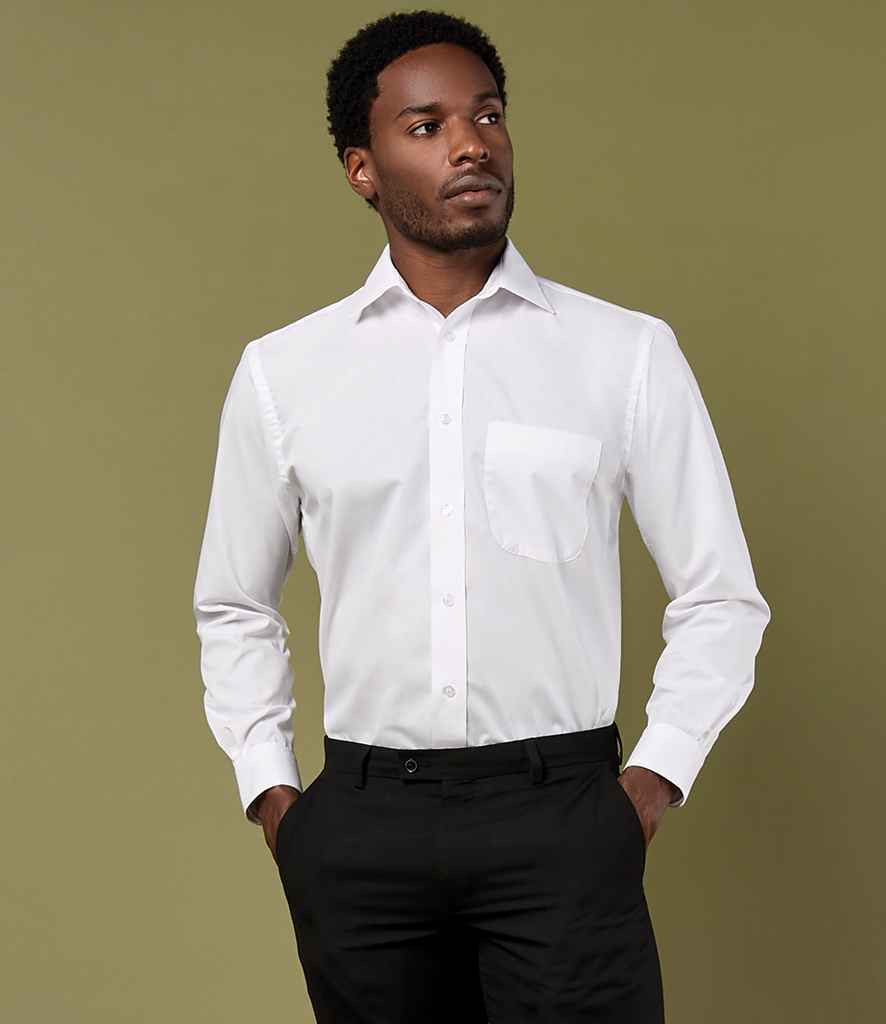 Kustom Kit - Long Sleeve Classic Fit Business Shirt - K104 WHI 14.5