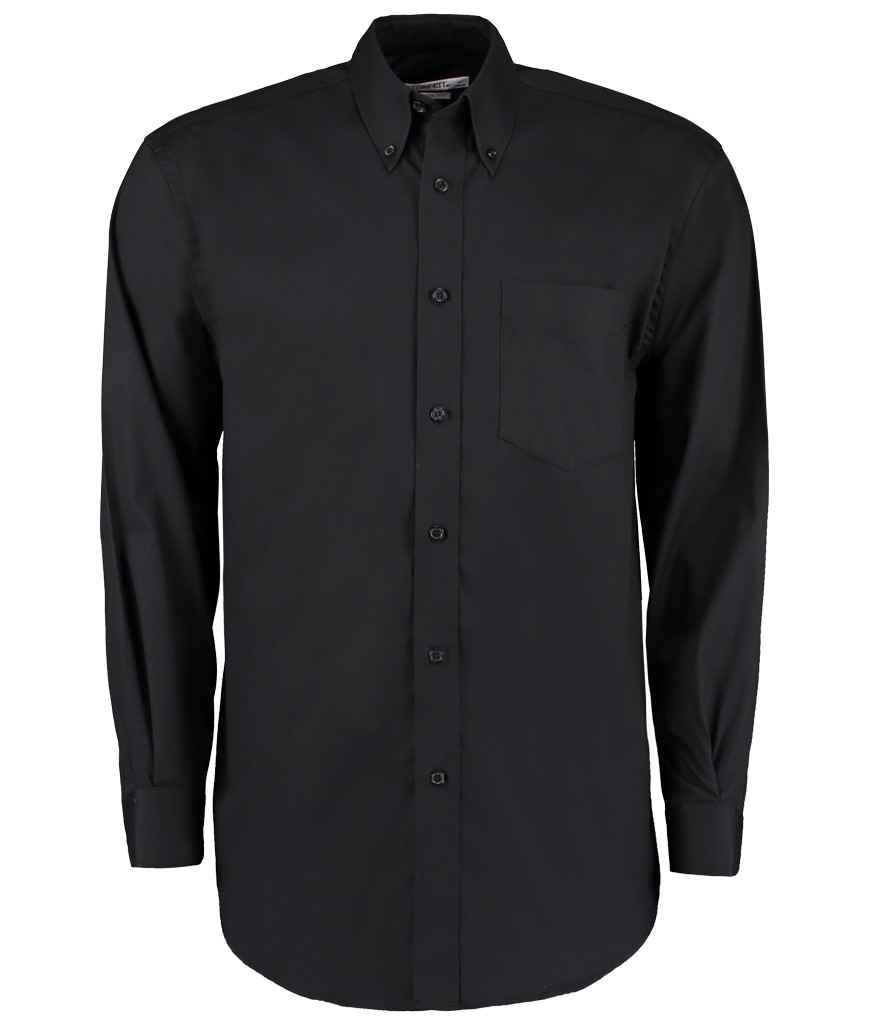 Kustom Kit - Premium Long Sleeve Classic Fit Oxford Shirt - K105 BLK 14.5
