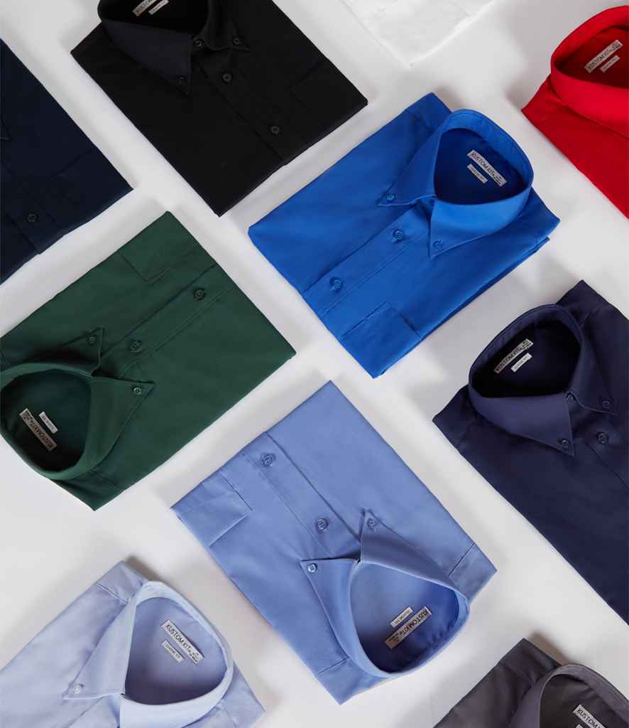Kustom Kit - Premium Short Sleeve Classic Fit Oxford Shirt - Pierre Francis