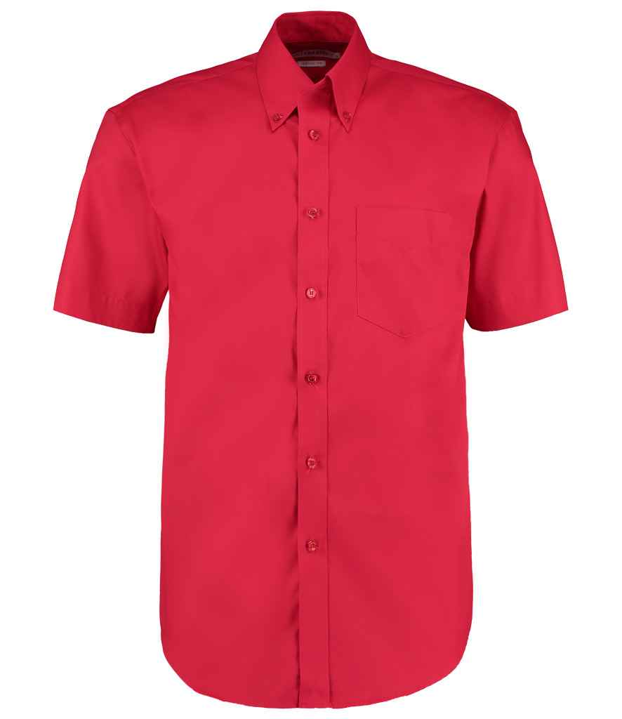 Kustom Kit - Premium Short Sleeve Classic Fit Oxford Shirt - K109 RED 14.5