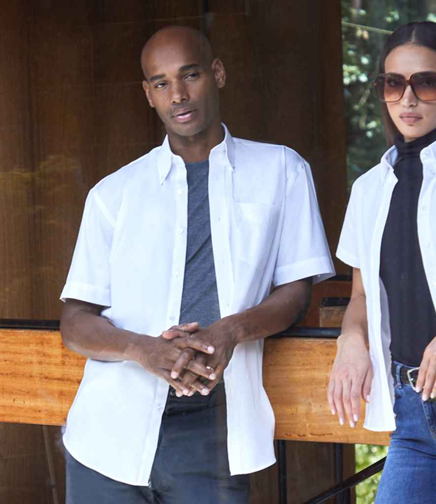 Kustom Kit - Premium Short Sleeve Classic Fit Oxford Shirt - Pierre Francis