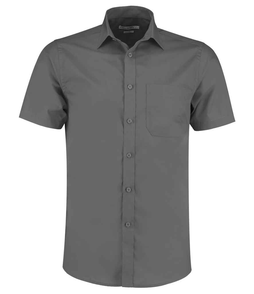 Kustom Kit - Short Sleeve Tailored Poplin Shirt - Pierre Francis
