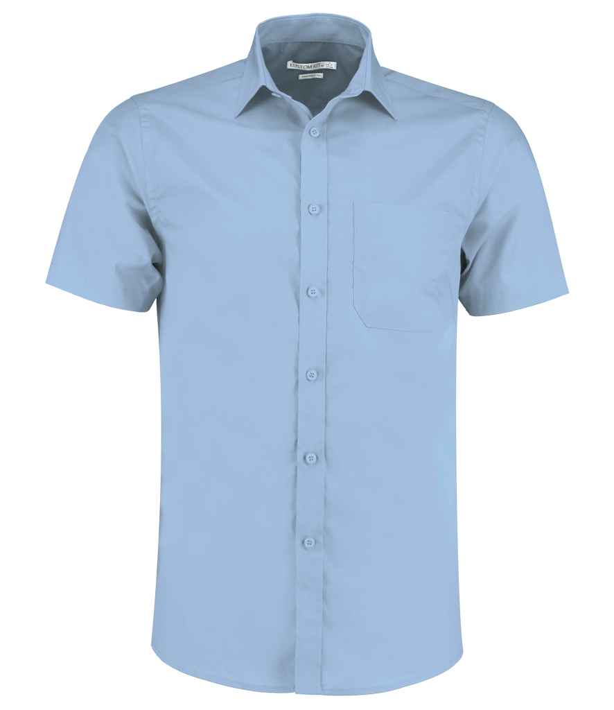 Kustom Kit - Short Sleeve Tailored Poplin Shirt - K141 LBL 14.5