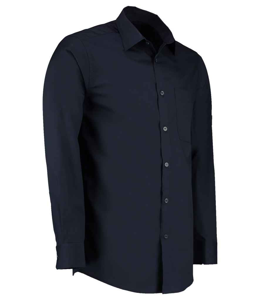 Kustom Kit - Long Sleeve Tailored Poplin Shirt - Pierre Francis