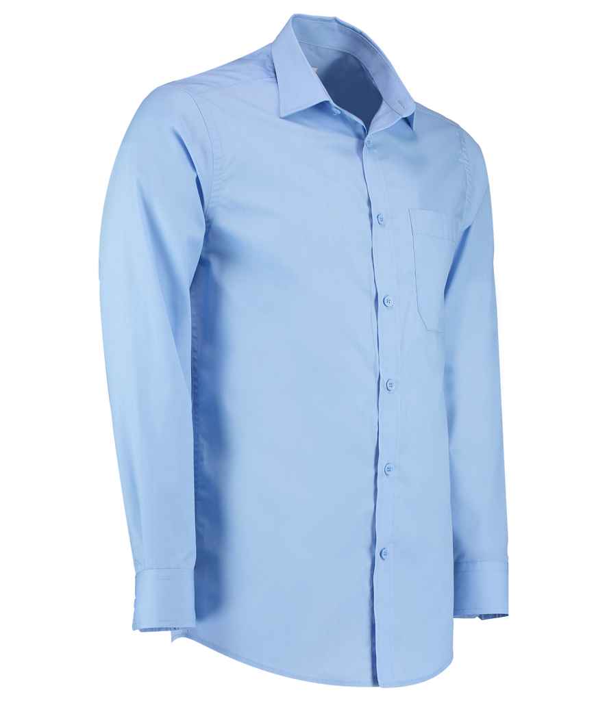 Kustom Kit - Long Sleeve Tailored Poplin Shirt - Pierre Francis