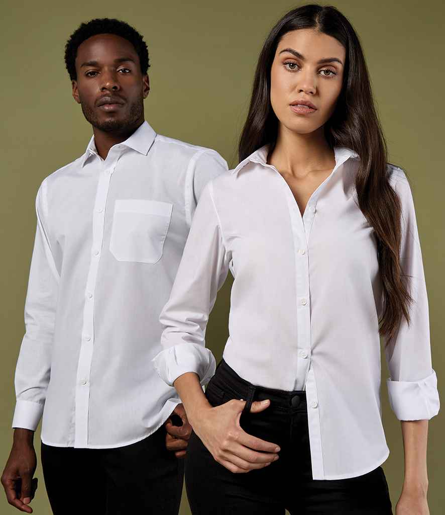 Kustom Kit - Long Sleeve Tailored Poplin Shirt - Pierre Francis