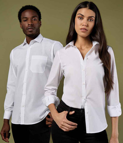 Kustom Kit - Long Sleeve Tailored Poplin Shirt - Pierre Francis