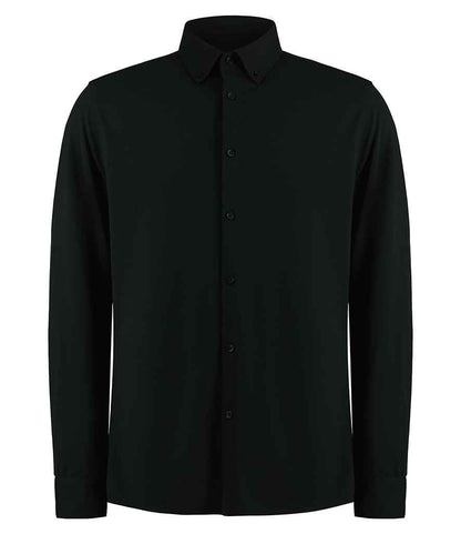 Kustom Kit - Long Sleeve Superwash® 60°C Piqué Shirt - K143 BLK S