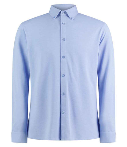 Kustom Kit - Long Sleeve Superwash® 60°C Piqué Shirt - K143 BLK S