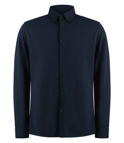 Kustom Kit - Long Sleeve Superwash® 60°C Piqué Shirt - K143 NAV S