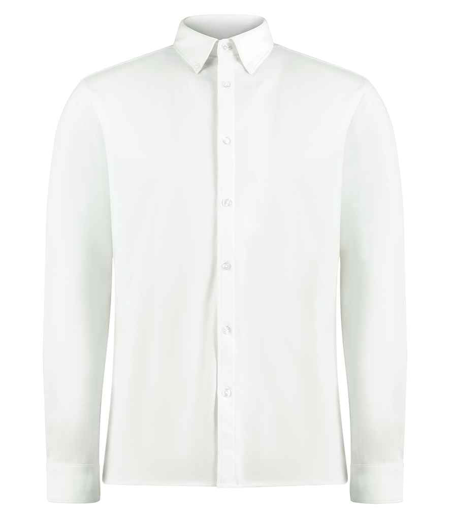 Kustom Kit - Long Sleeve Superwash® 60°C Piqué Shirt - K143 WHI S