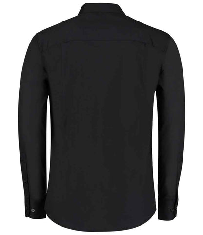 Kustom Kit - Long Sleeve Tailored Mandarin Collar Shirt - Pierre Francis