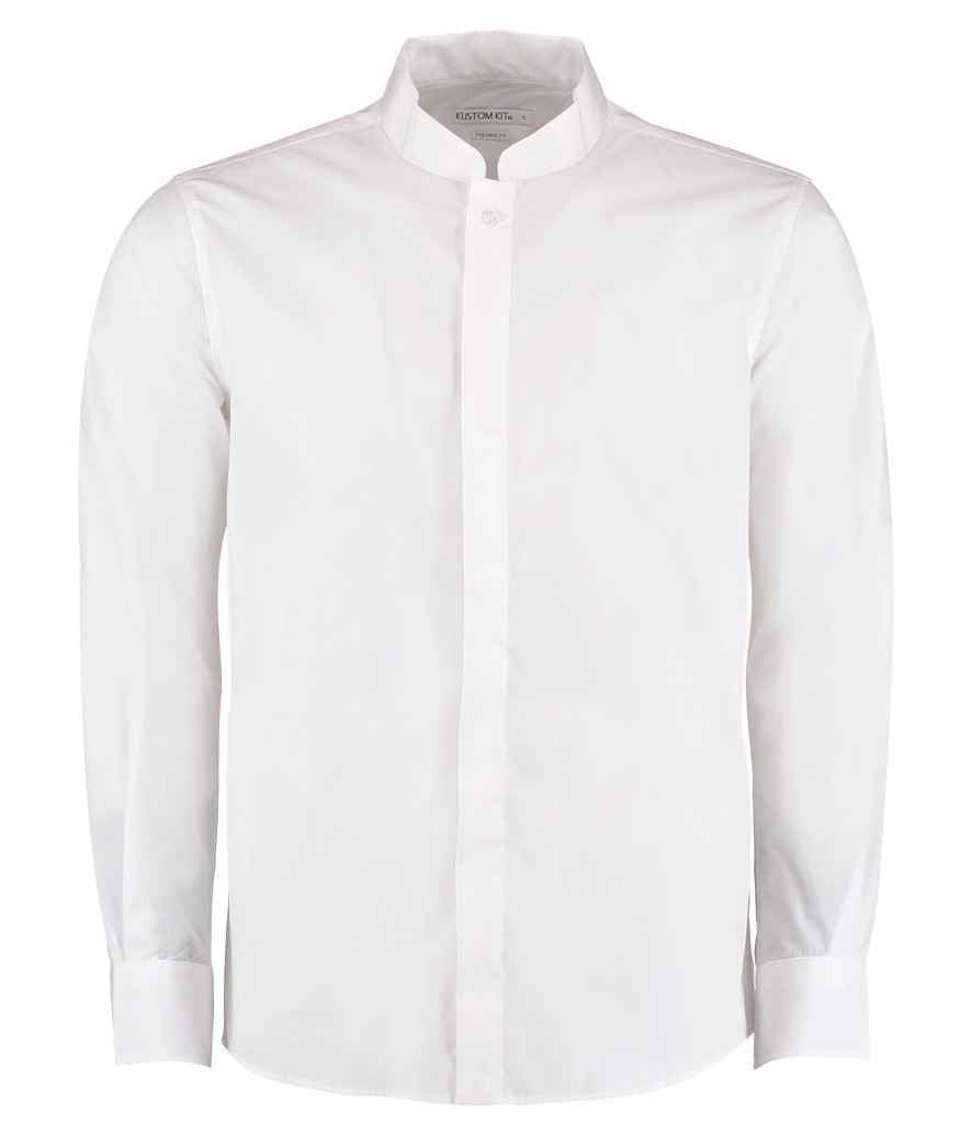 Kustom Kit - Long Sleeve Tailored Mandarin Collar Shirt