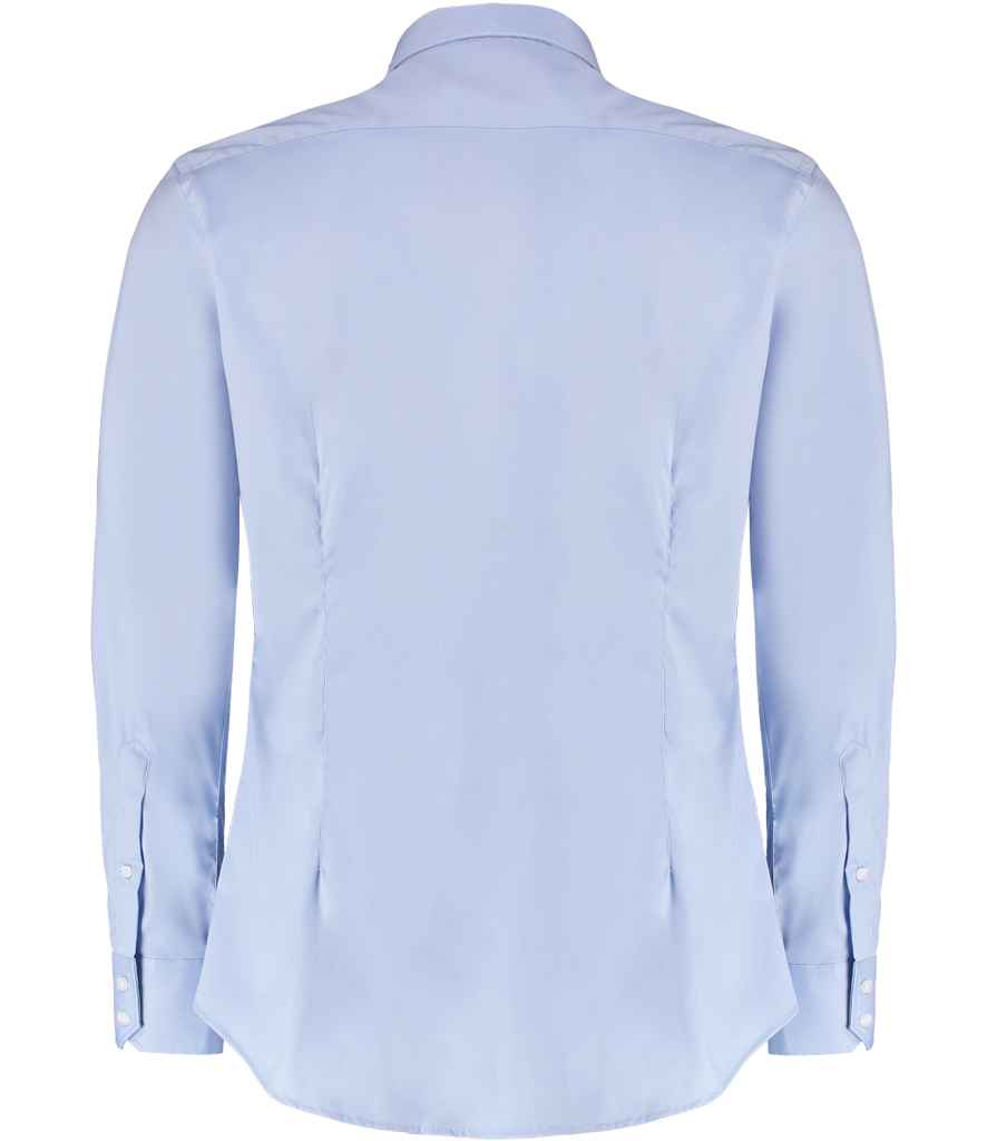 Kustom Kit - Slim Fit Stretch Long Sleeve Oxford Shirt